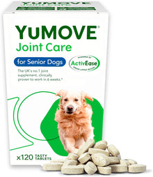 YuMOVE Senior Dog Joint Supplement, Higher Strength for Joint Care, Essential Hip & Joint Aid for Older Dogs with Glucosamine, Chondroitin, Green Lipped Mussel, Aged 8+, 120 Tablets
