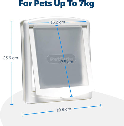 PetSafe Staywell, Convenient, Original 2 Way Pet Door, Fast Installation, Easy fitting, 2 Way Locking, Cat Flap for All Pets – Small - White