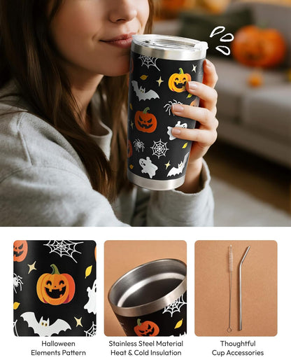 Halloween Gifts for Women Halloween Mug Socks 6-9 Pumpkin Keychain Haloween Accessories Ladies Gifts for Her Presents for Women Hallowee
