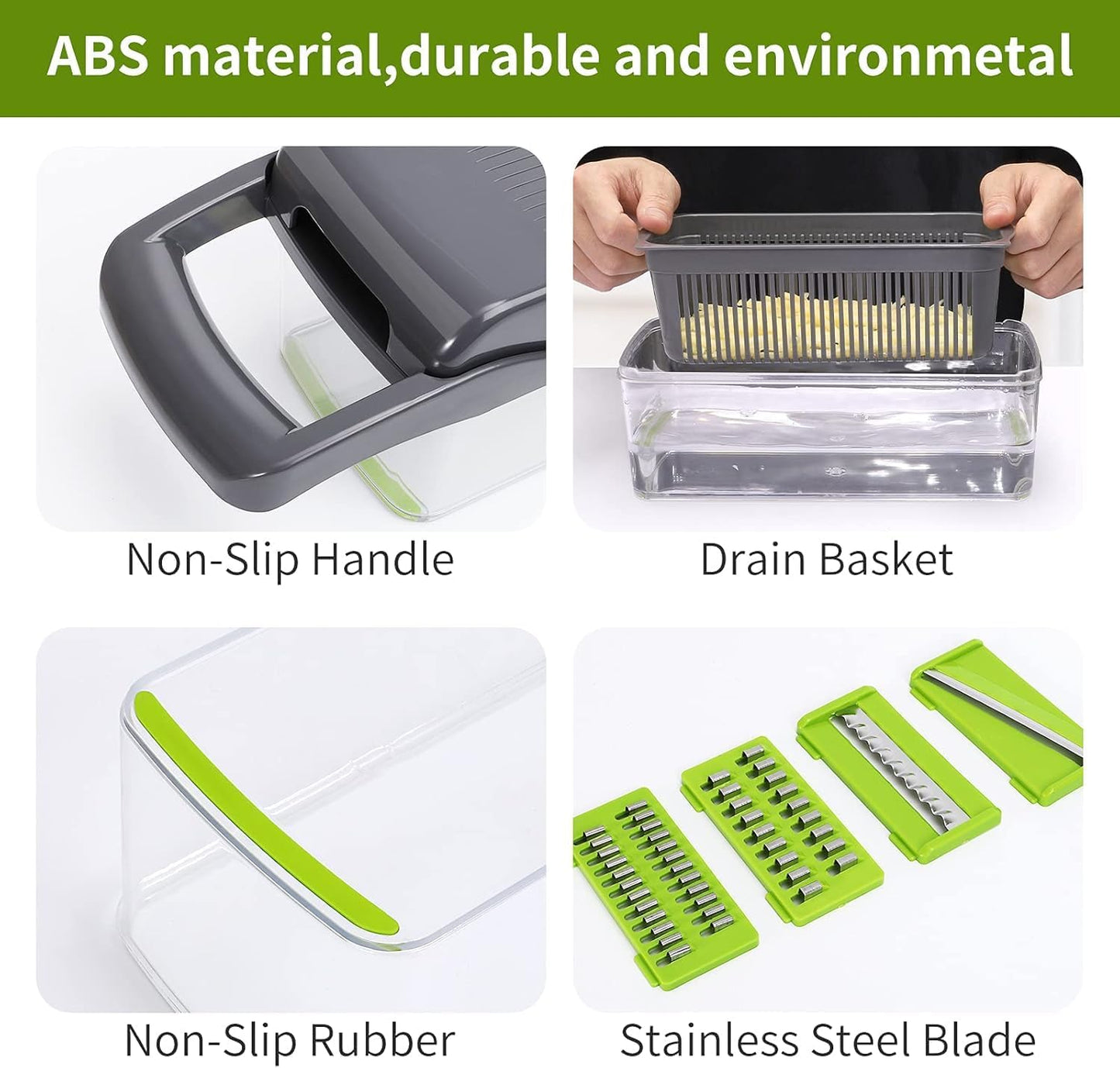 Tirana 19 in 1 Vegetable Chopper Box Onion Chopper Salad Chopper Food Dicer Mandoline Vegetable Slicer Mandolin Slicer Onion Cutter
