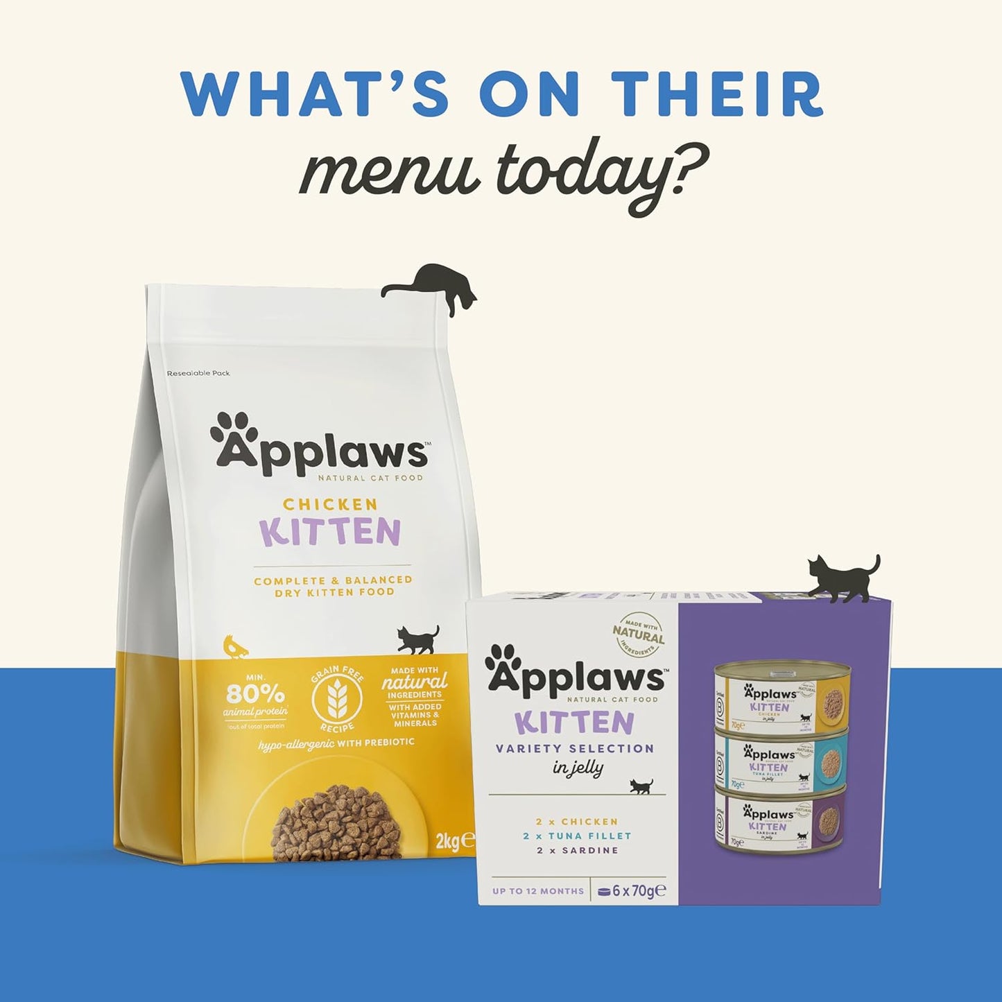 Applaws Natural Wet Cat Food Pouch, Fish Selection in Jelly 70 g (12 x 70 g Pouches)