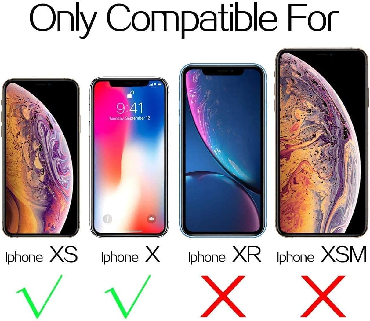 LeYi for iPhone X Case/iPhone XS Case and 2 Tempered Glass Screen Protector,Ring Holder Military Grade Protective Shockproof Tough Silicone Hard Phone Cover for iPhone X/XS 5.8'' Black