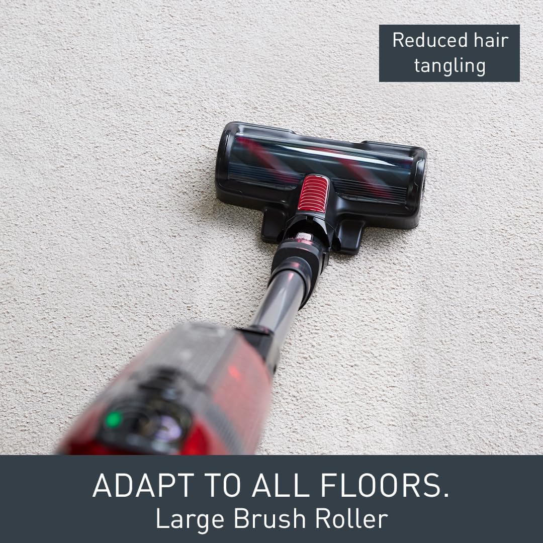 Tefal Cordless Stick Vacuum Cleaner X-Force 12.60 – 45 min Runtime, Handheld & Flexible Vacuum Cleaner, Car Tool, Red, TY98A1GO