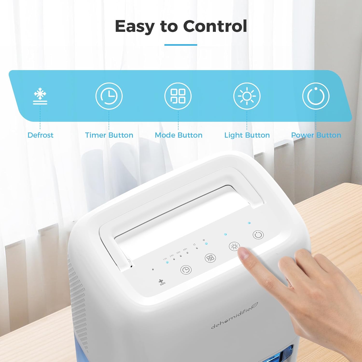 Small Dehumidifiers for Home, 1800ml Dehumidifier Dual Semiconductor, Auto Shut Off & Timer, Portable and Ultra Quiet, Dehumidifiers for Drying Clothes, Bedroom, Bathroom, Wardrobe