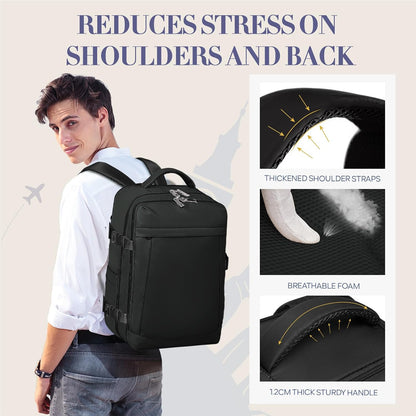 for Ryanair Cabin Bags 40x30x20, for Easyjet Cabin Bag 45x36x20, Underseat Travel Backpack 40x20x25 Cabin Size for Airplane, Carry-ons Hand Luggage Bag 55 x 40 x 20 for Men and Women