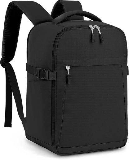 Hayayu Ryanair Cabin Bags 40x30x20 Underseat Travel Backpack Easyjet Cabin Bag 45x36x20 Carry on Water Resistant Hand Luggage for Men and Women, Black