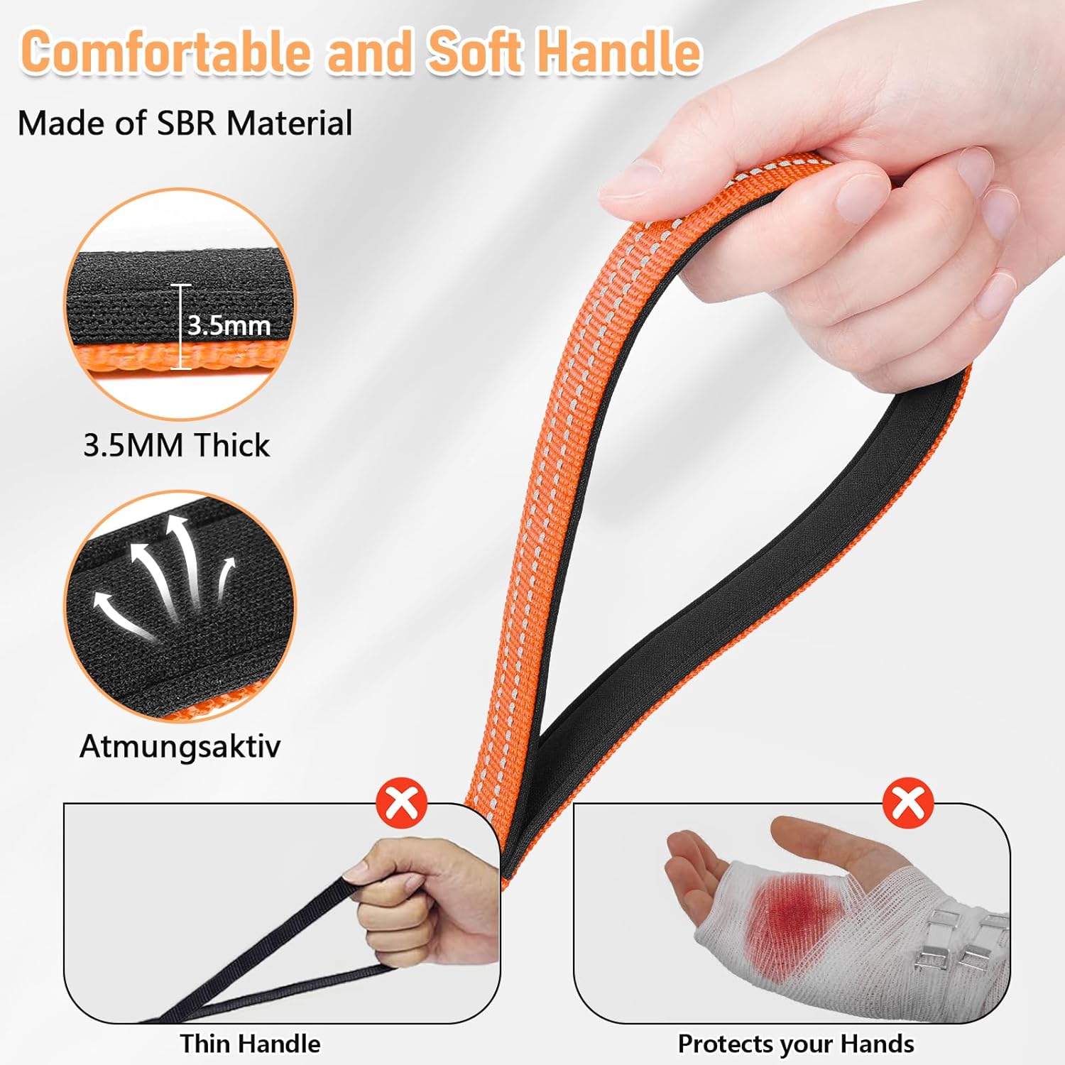 X XBEN Long Line Dog Lead, 3M 5M 10M 15M 20M 25M 30M Reflective & Lightweight Recall Training Lead for Dogs with Soft Padded Handle, Strong Extra Long Dog Lead Leash for Large Medium Small Puppy Dog