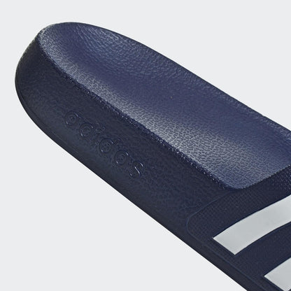 adidas Unisex Adilette Aqua Slides, Dark Blue/Cloud White/Dark Blue, 9 UK