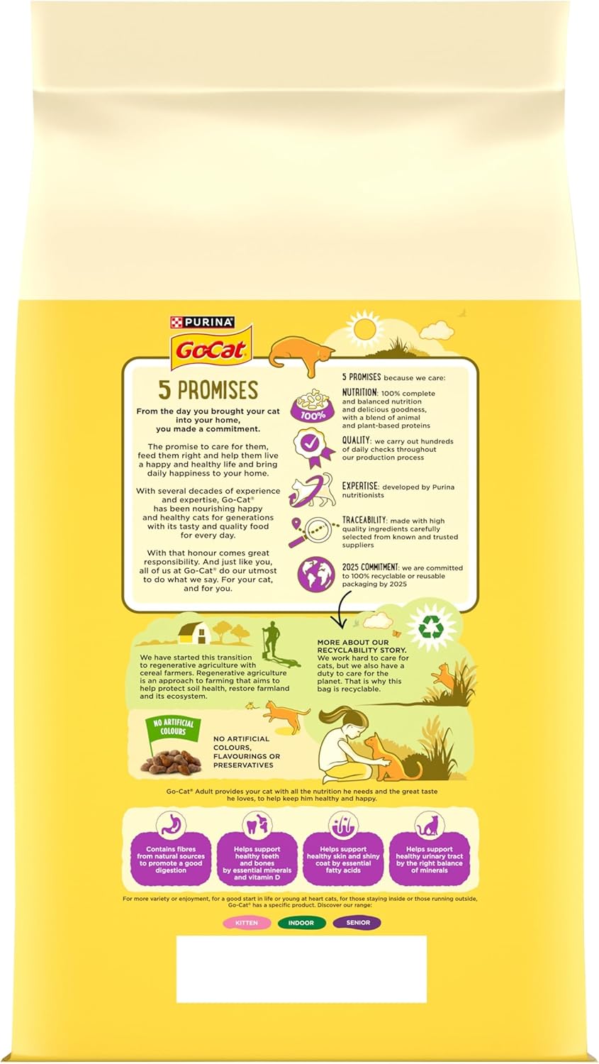Go-Cat Adult Chicken & Duck Dry Cat Food 10kg (Packaging may vary)