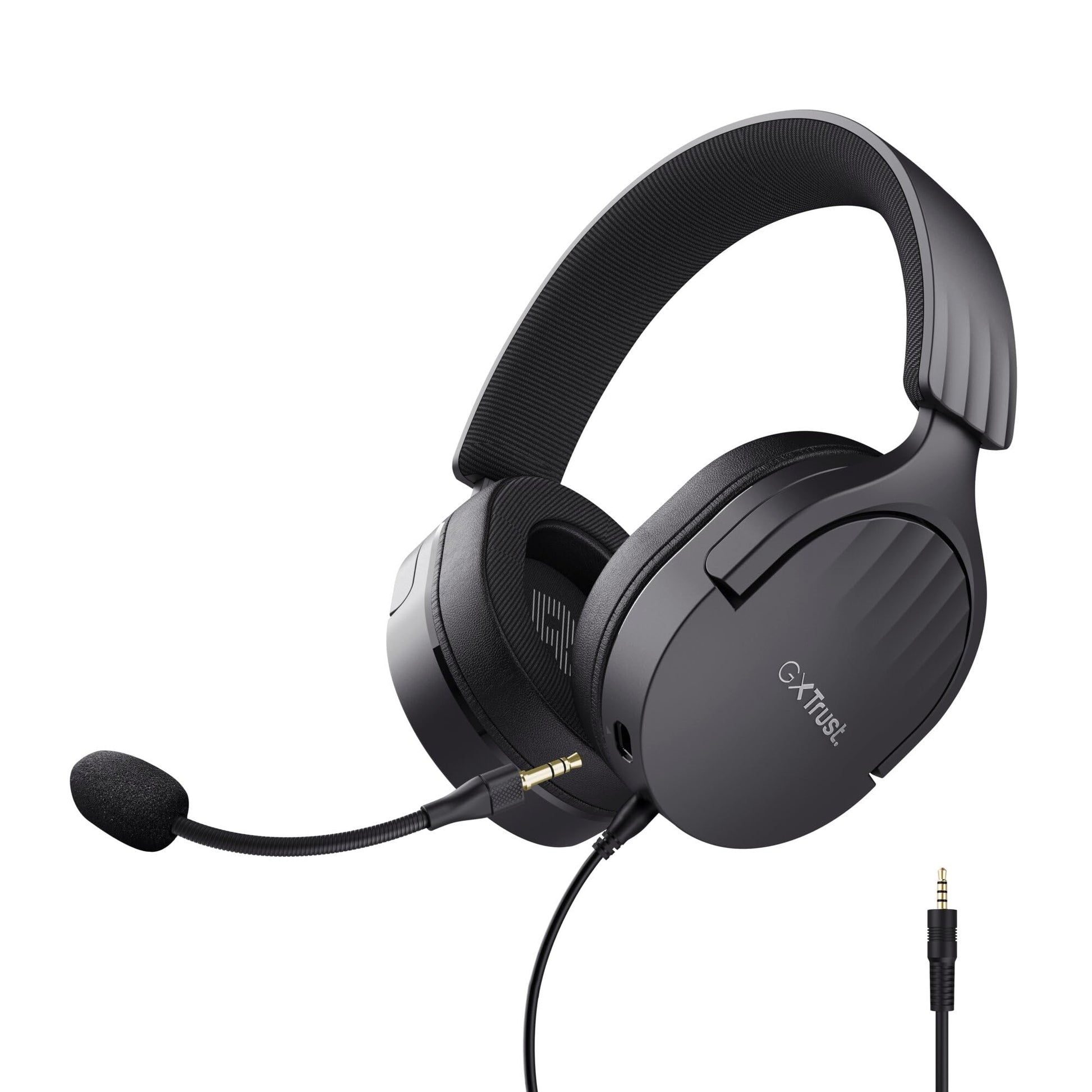 Trust Gaming GXT 489 Fayzo Gaming Headset for PC, PS5, PS4, Xbox Series X|S, Switch, Mobile, 3.5 mm Jack, 35% Recycled Plastics, Over-Ear Wired Headphones with Noise Cancelling Microphone - Purple