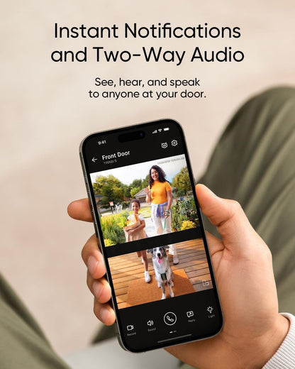 eufy Security Video Doorbell E340 Dual Cameras with Delivery Guard 2K Full HD Wireless Video Doorbell Camera, Wired or Battery Powered,Colour Night Vision,6500 mAh Rechargeable Battery,No Monthly Fee