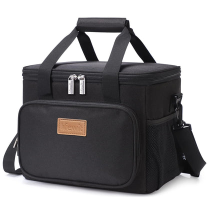 Lifewit 15L (24 Cans) Insulated Lunch Bag, Cooler Bag for Lunch/Work/School/Beach/Picnic (Grey)