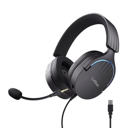 Trust Gaming GXT 489 Fayzo Gaming Headset for PC, PS5, PS4, Xbox Series X|S, Switch, Mobile, 3.5 mm Jack, 35% Recycled Plastics, Over-Ear Wired Headphones with Noise Cancelling Microphone - Purple