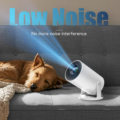 Mini Projector [Built-in Apps] AKIYO O2 2025 Upgraded 18000 Lumen Projector with WiFi6 & BT5.4, Portable Projectors 1080P Supported, Auto Keystone, 180° Rotation Compatible with HDMI/USB/Laptop/Switch
