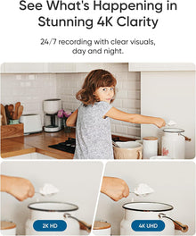 eufy Security Indoor Cam E30 4K UHD Indoor Security Camera, Latest Generation, Dog/Baby/Pet Camera, Colour Night Vision, Human/Pet Auto Tracking, 360° Surveillance, Works with Homekit