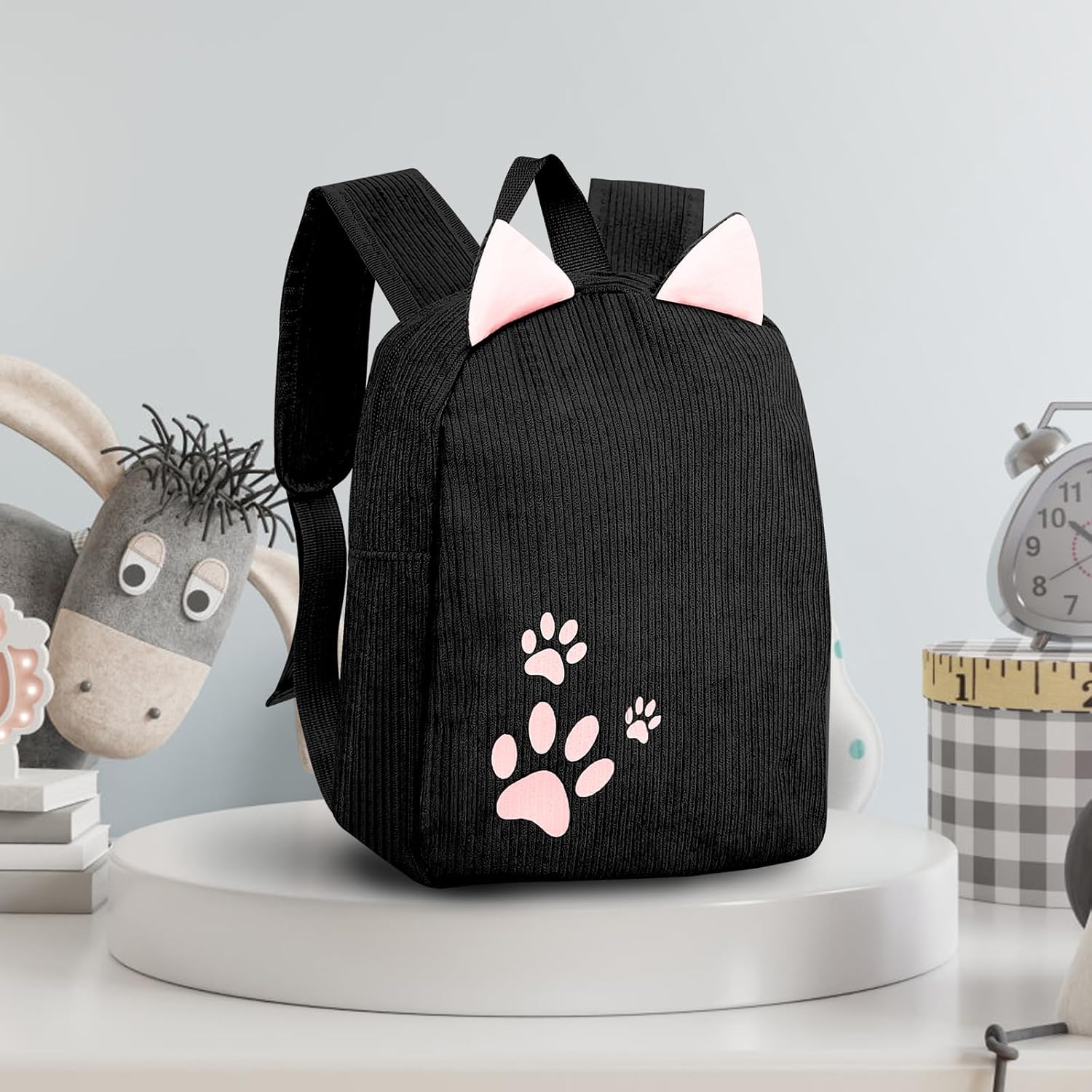 Girls Backpack, Corduroy Cute Backpack Mini Backpacks for Girls, Delicate Mini Backpack with Adjustable Strap for Travel, Party