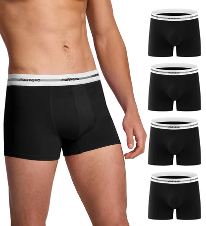FORVEVO Mens Boxers Shorts 12 Pack, Cotton Underwear Briefs for Men, Breathable Underpants, No Itchy Labels Retro Undertrunk (M-3XL)