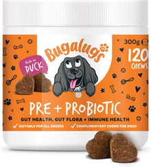 Bugalugs Probiotics for Dogs Natural Dog Treats with Pumpkin Powder for dogs – Gut Health, Sensitive Tums, Anal Glands, Scooting, Loose Stools, Smelly, Itchy Ears, Great for all dogs