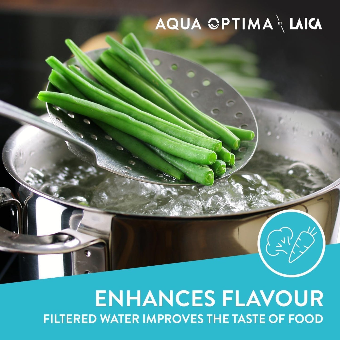 Aqua Optima Evolve+ Water Filter Cartridges, 3 Pack - Fits Brita Jugs & Alternative for Maxtra Filters - Reduces Limescale, Chlorine and Other Impurities - By Laica (Packaging May Vary)