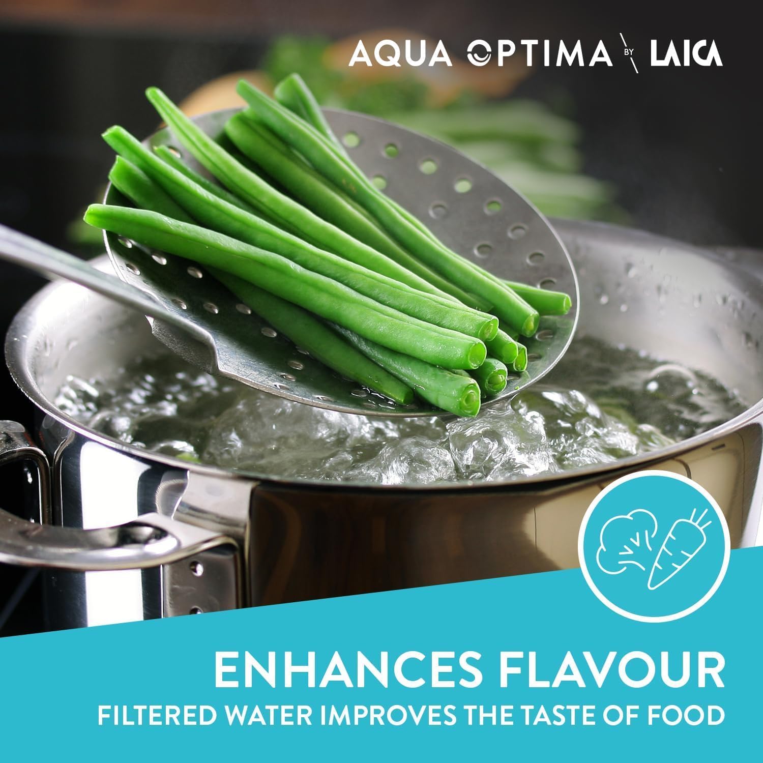 Aqua Optima Evolve+ Water Filter Cartridges, 3 Pack - Fits Brita Jugs & Alternative for Maxtra Filters - Reduces Limescale, Chlorine and Other Impurities - By Laica (Packaging May Vary)