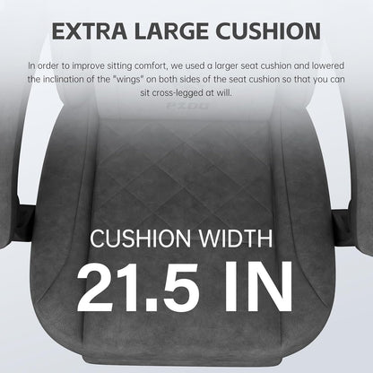 Gaming Chair, Gaming Chairs for Adults, Ergonomic Computer Chair with Footrest, Reclining Pc Gamer Chairs with Headrest and Lumbar Support, Technical Fabric, Black, 350LBS