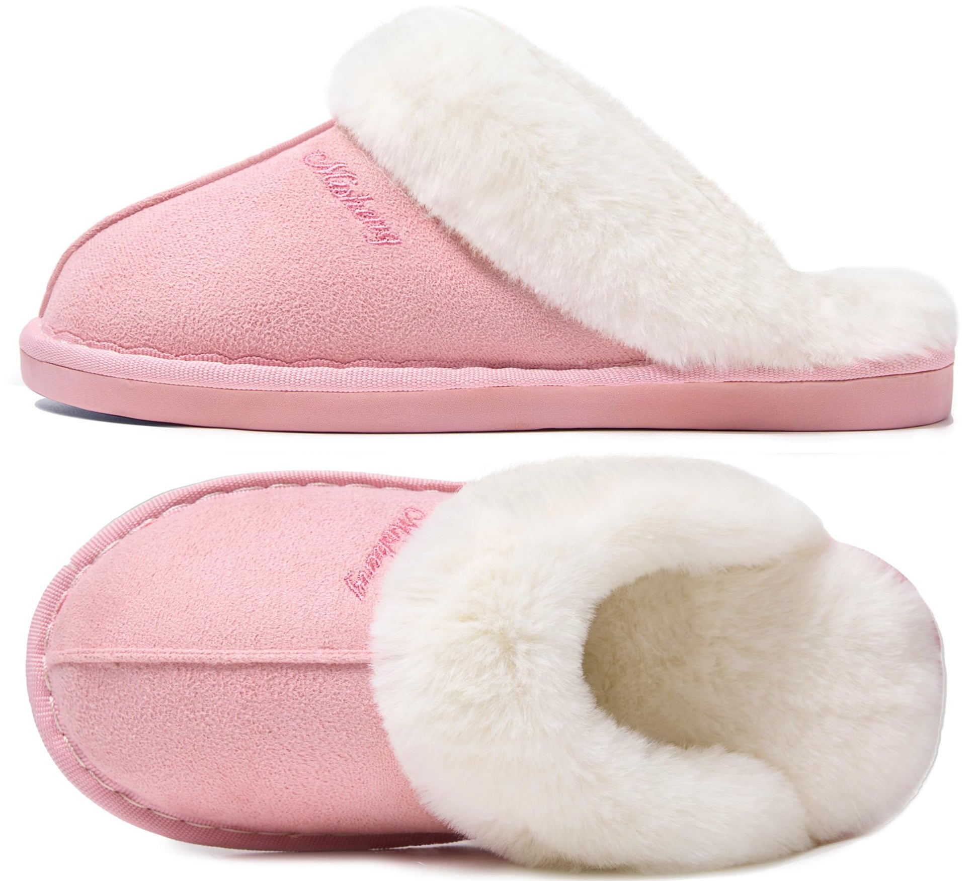 Donpapa Slippers Women Men With Memory Foam Fluffy Winter Ladies Cosy Warm Anti-Slip Plush Fleece Lined House Shoes Indoor Outdoor