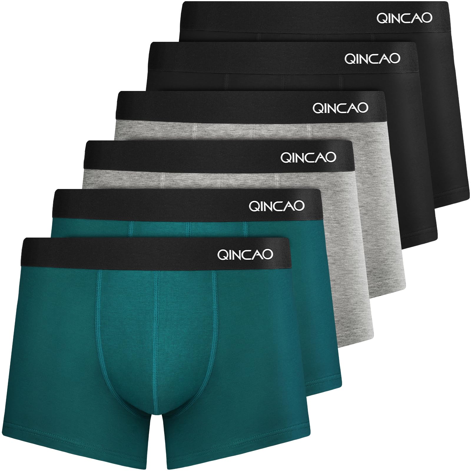 Boxer Shorts Mens 6 Pack, No Itchy Labels, Cotton Underwear Retro Trunks, Underwear Gift Set