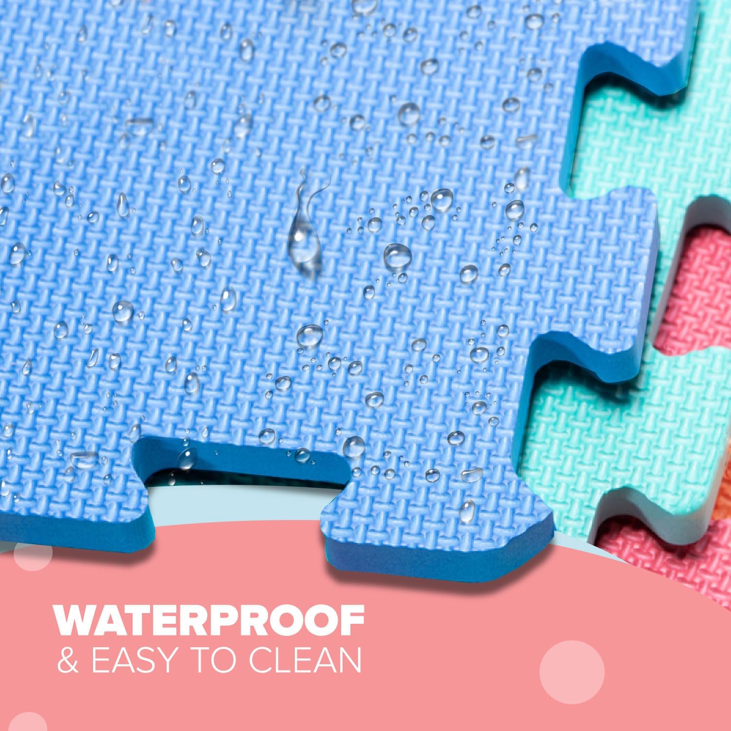 Foam Baby Play Mat (29x29cm) – Thick & Soft EVA Foam Interlocking Floor Tile Matting for Children – Large Multi Colour, Safe & Comfortable 7mm Thick Play Flooring (9pc)