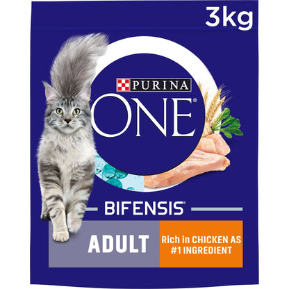 Purina ONE Adult Dry Cat Food Rich in Chicken 6kg, Packaging may vary