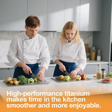 100% Pure Titanium Cutting Boards for Kitchen, Titanium Cutting Board Set of 3, 2025 New Food-Grade Chopping Board for Easy to Clean and Will Not Absorb Odors