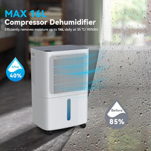 LEENON Dehumidifiers for Home 16L/Day Compressor Dehumidifier for Bedroom with Ultra-Quiet Sleep Mode Drying Clothes, Auto Off, 24H Timer, Continuous Drainage, Humidity Sensor, for Basement Home Damp