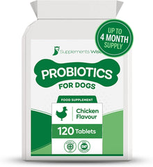 Probiotics For Dogs - Yeast Balance - Dog Probiotic for Gut Health, Diarrhea, Wind, Anal Gland - Tummy Settler - Itchy Skin - 120 Tablets with Prebiotics and Digestive Enzymes