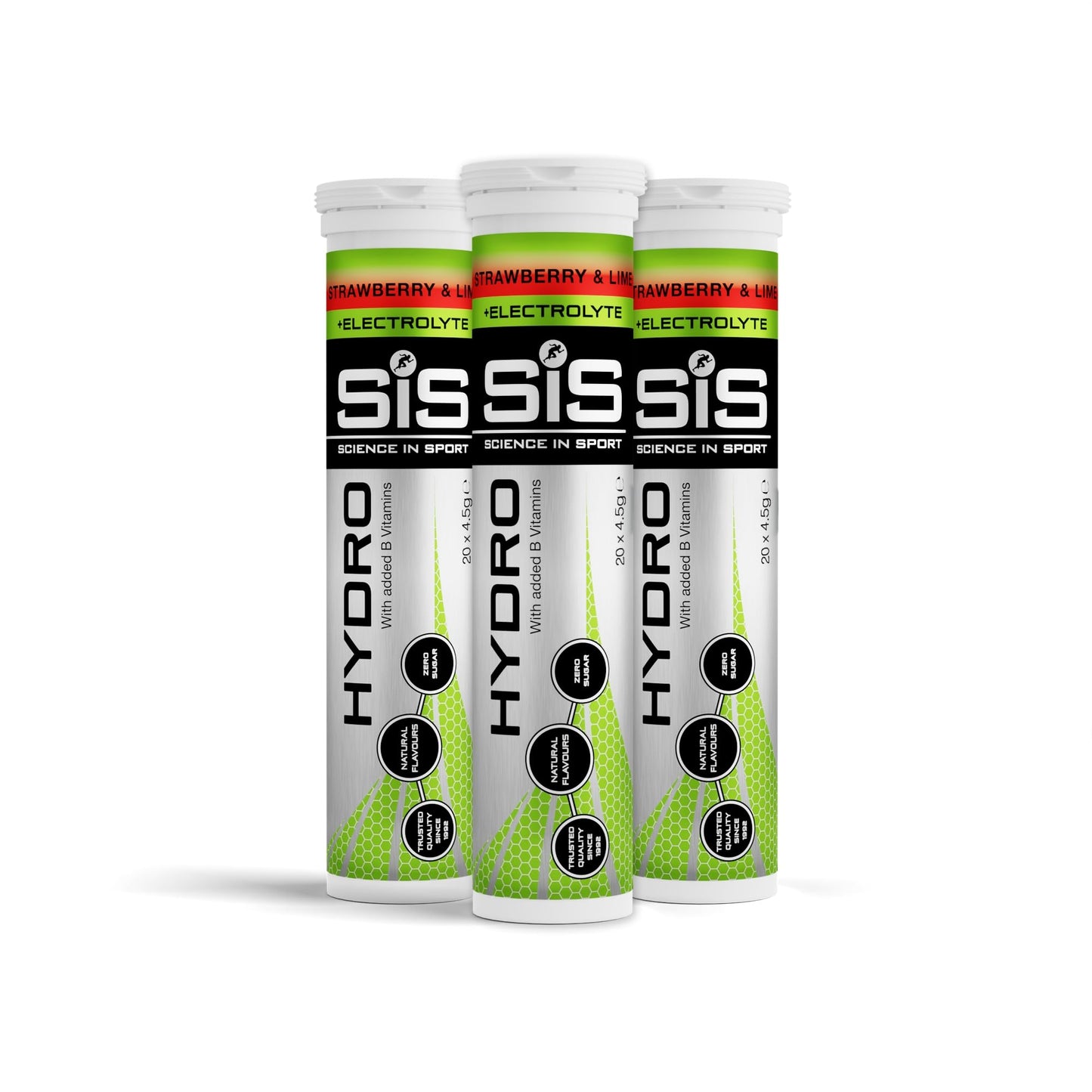 Science In Sport Hydro Hydration Tablets, Gluten-Free, Zero Sugar, Berry Flavour Plus Electrolytes, 20 Effervescent Tablets