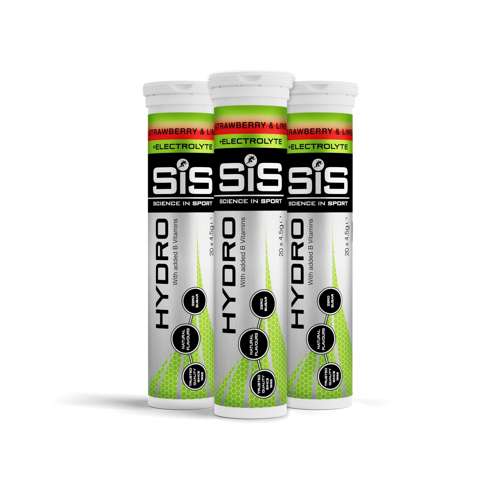 Science In Sport Hydro Hydration Tablets, Gluten-Free, Zero Sugar, Berry Flavour Plus Electrolytes, 20 Effervescent Tablets