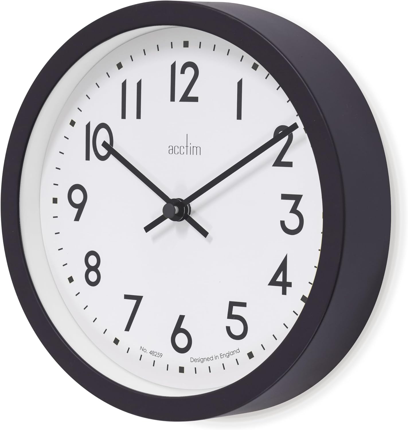 Acctim Elstow 22843 Wall Clock in Soot Black