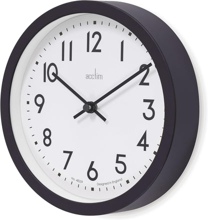 Acctim Elstow 22843 Wall Clock in Soot Black