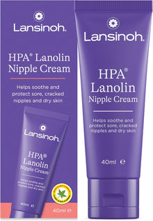 Lansinoh HPA Lanolin Nipple Cream for sore nipple & cracked skin, 100% natural single ingredient, breastfeeding essential, tasteless, odourless, hospital bag, moisturising, 40ml
