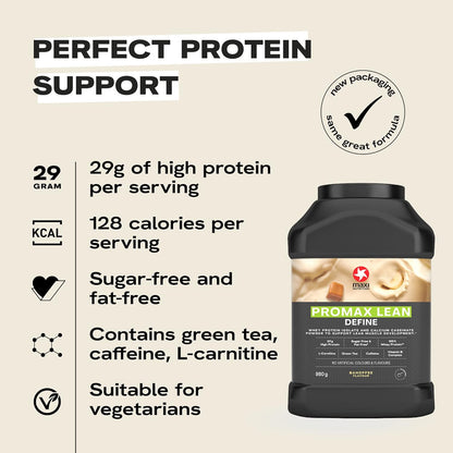 MaxiNutrition - Promax Lean, Banoffee - Whey Protein Powder for Weight Loss and Lean Muscle Development – Sugar Free and Fat Free, Vegetarian-Friendly, 29g Protein, 128 kcal per Serving, 980g