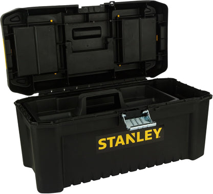 STANLEY Essential Tool Box (16in), Durable Storage Solution with Removable Tote Tray and Organisers, for Parts and Tools Storage, STST1-75518