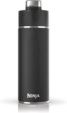Ninja Thirsti Water Bottle and Flask 709 ML With Leak-Proof Lid, Designed For Carbonated, Hot & Cold Drinks, Ideal For Travel & Sports, Triple Insulated, Stainless Steel Bottle, Black, DW2401EUUKBK