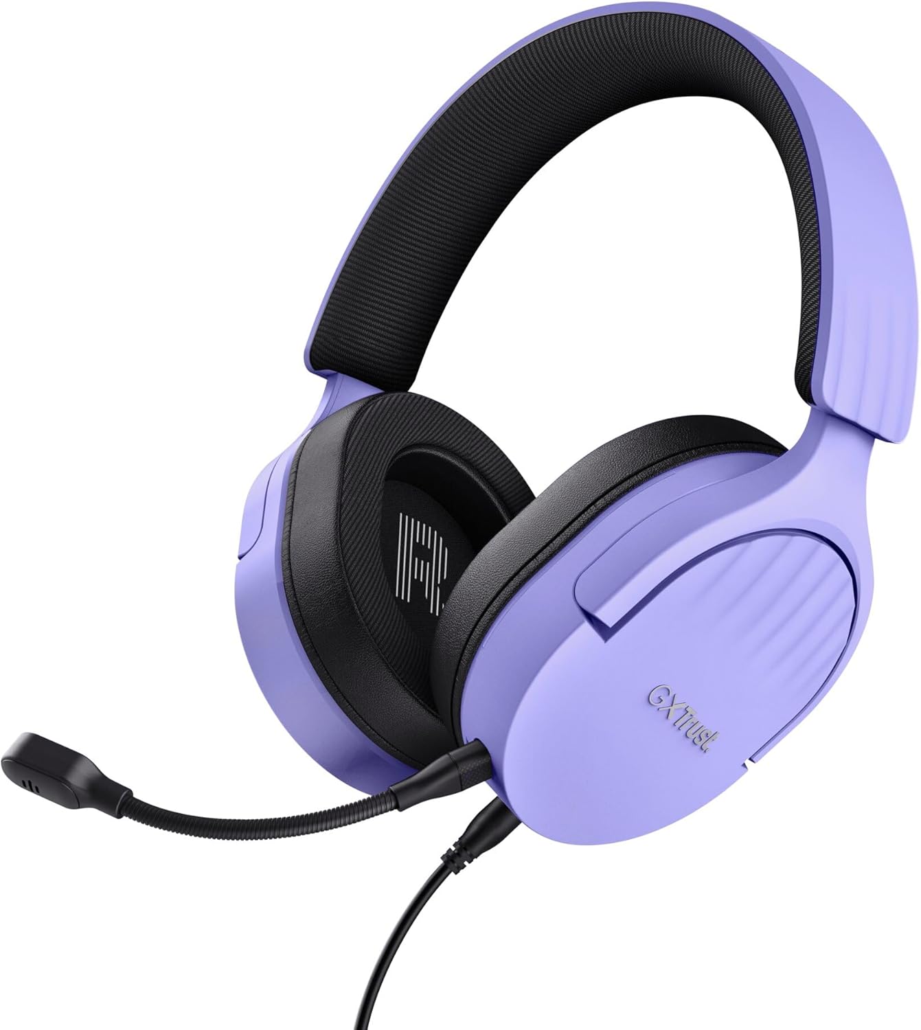 Trust Gaming GXT 489 Fayzo Gaming Headset for PC, PS5, PS4, Xbox Series X|S, Switch, Mobile, 3.5 mm Jack, 35% Recycled Plastics, Over-Ear Wired Headphones with Noise Cancelling Microphone - Purple