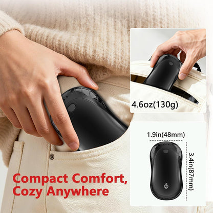 Hand Warmers Rechargeable 2 Pack FANDLISS 6000mAh Portable Reusable Hand Warmer,USB Rechargeable Hand Warmer 3 Heat Levels Up To 55°C For Raynauds,Outdoor,Camping,Women Mens Gifts