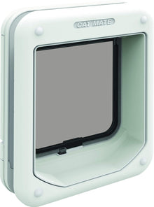 Cat Mate 4-Way Locking Cat Flap, Easy Installation in UPVC Doors, Glass, and Wooden Doors - White