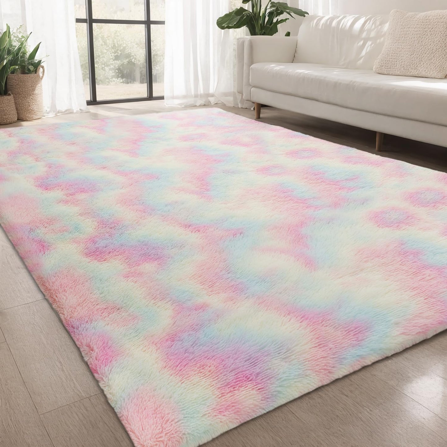 Rugs Living Room Large Rugs Bedroom Anti Skid Rug Shaggy Soft Rug for Living Room Bedroom Play Area Kids Room Luxury Decorative (Dark Grey, 180x270cm)