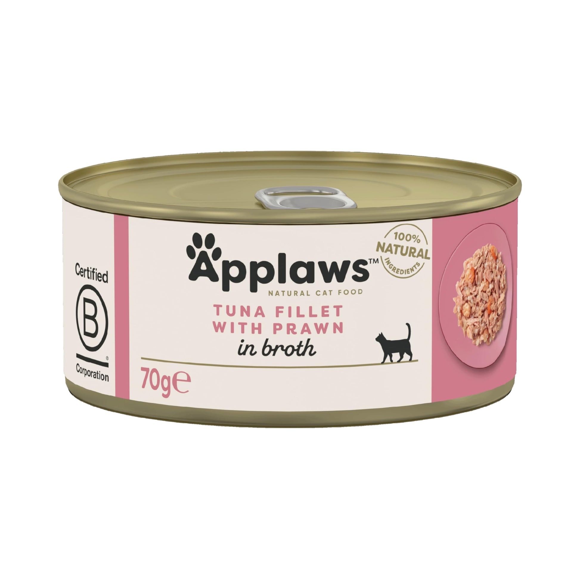 Applaws Natural Wet Cat Food, Multipack Chicken and Fish Selection in Broth 70 g Tin (Pack of 12)