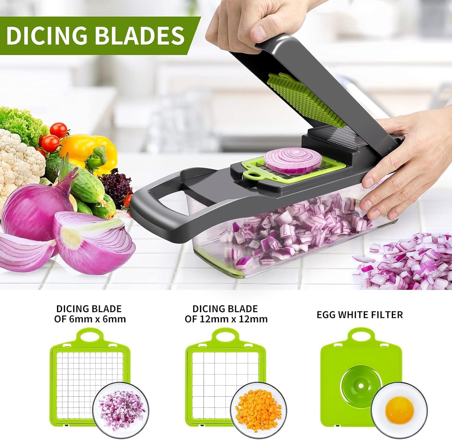Tirana 19 in 1 Vegetable Chopper Box Onion Chopper Salad Chopper Food Dicer Mandoline Vegetable Slicer Mandolin Slicer Onion Cutter