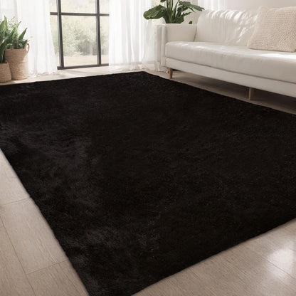Rugs Living Room Large Rugs Bedroom Anti Skid Rug Shaggy Soft Rug for Living Room Bedroom Play Area Kids Room Luxury Decorative (Dark Grey, 180x270cm)