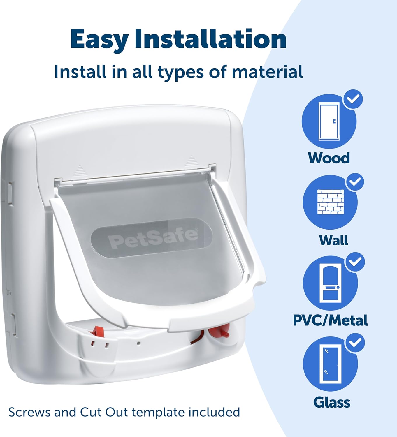 PetSafe, Deluxe Magnetic Cat Flap, Selective Entry, 4 Way Locking, White