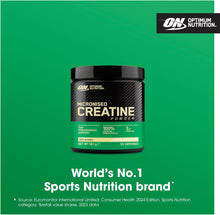 Optimum Nutrition Micronised Creatine Powder, 100% Pure Creatine Monohydrate Powder for Performance and Muscle Power, Unflavoured Shake, 186 Servings, 634 g