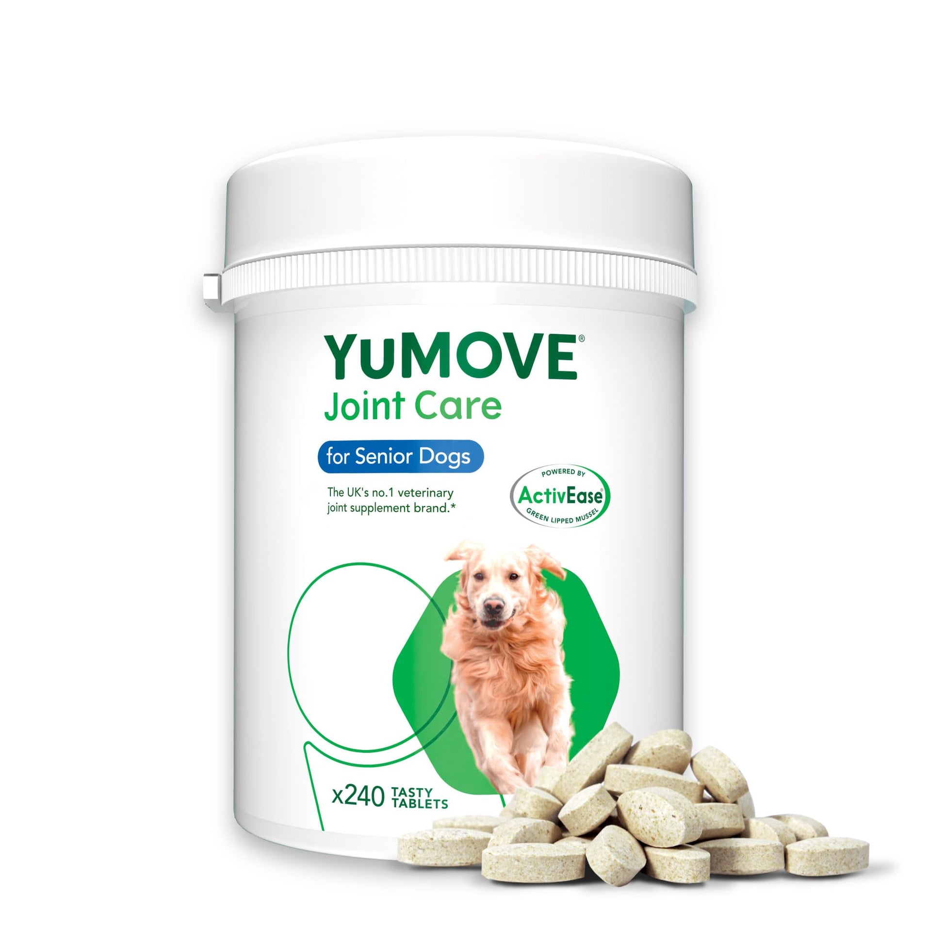 YuMOVE Senior Dog Joint Supplement, Higher Strength for Joint Care, Essential Hip & Joint Aid for Older Dogs with Glucosamine, Chondroitin, Green Lipped Mussel, Aged 8+, 120 Tablets